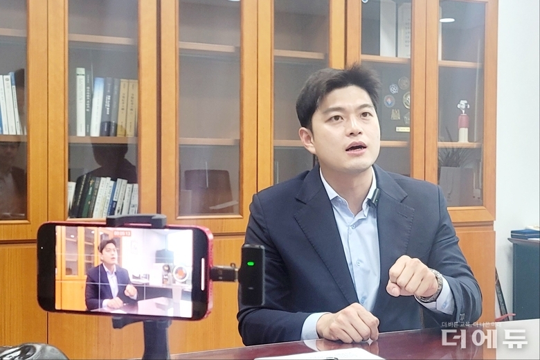 김용태 의원은 2025년을 교육계에 있어 중요한 기점이 되는 해가 될 것이고 내다 봤다.(사진=지성배 기자)