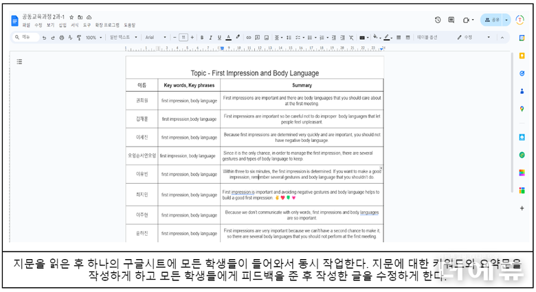 자료=한동진 교사.