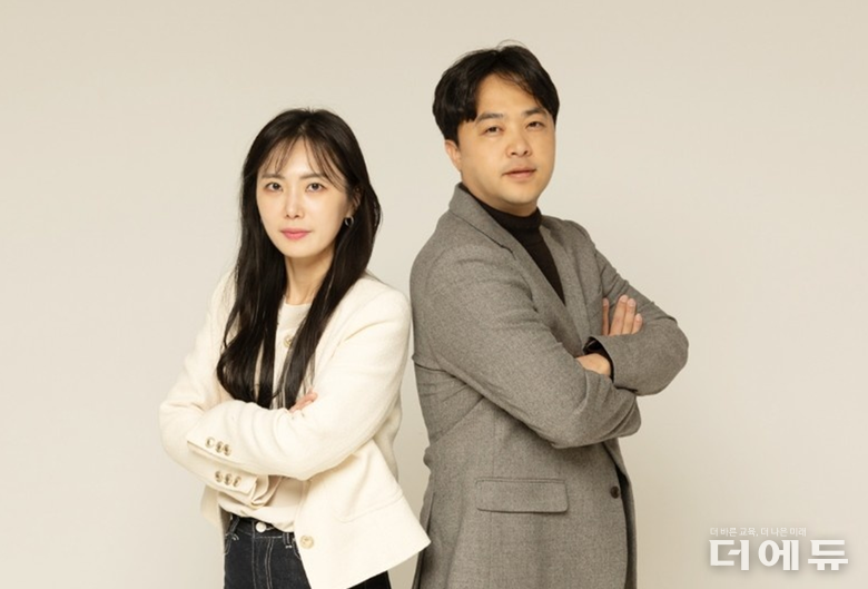 전북교사노조 제4대 위원장-수석부위원장에 당선된 (오른쪽부터) 정재석 교사와 강현아 교사.