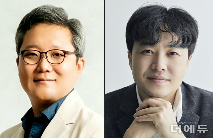 (왼쪽부터) 박상윤 대한교조 사무총장과 정재석 전북교사노조 위원장.