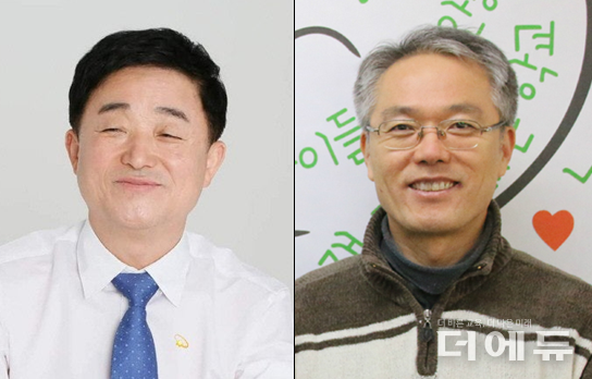 (왼쪽부터) 강득구 더불어민주당 의원과 송인수 교육의 봄 대표.