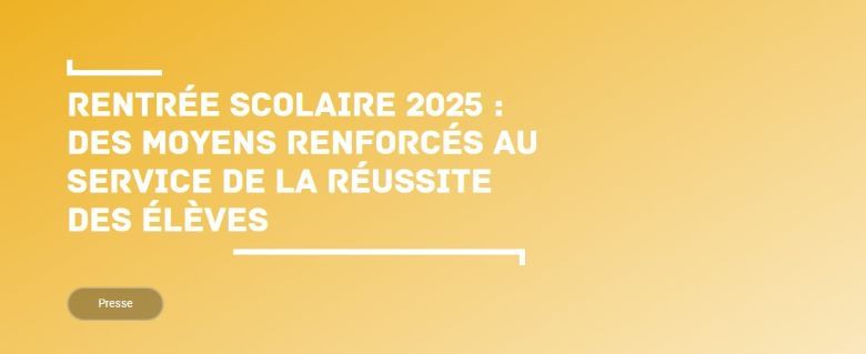 프라읏의 2025~2026학년도 정책 보도자료 화면. (캡처=프랑스 교육부)