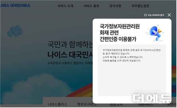 사진=나이스 홈페이지 캡처.