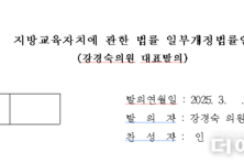 "교육감 선거 투표권, 18세->16세 이상 하향"...강경숙 의원, 지방교육자치법 개정안 발의
