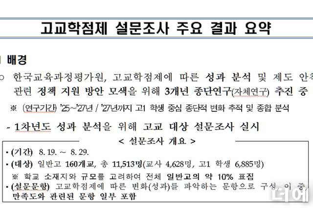 교육부, 긍정 86 고교학점제 설문 공개...교원3단체 "학교명 적으니 부정 답변 못 해" 반발